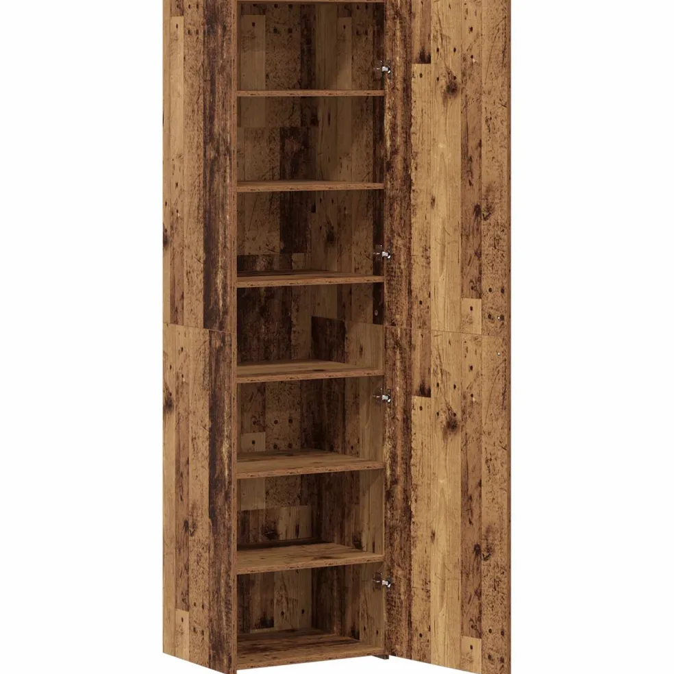 vidaXL Hoge kast Oudhout 50 x 42,5 x 185 cm