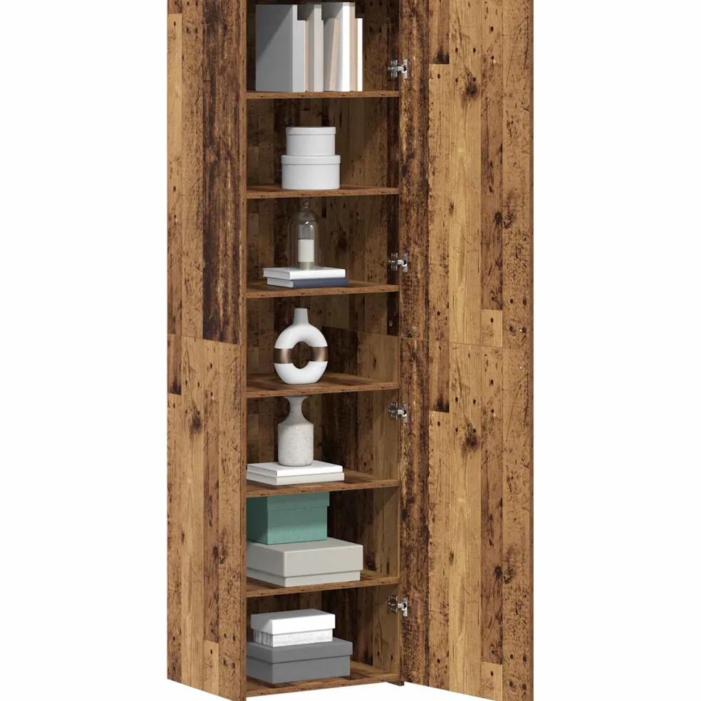 vidaXL Hoge kast Oudhout 50 x 42,5 x 185 cm