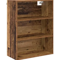 vidaXL Hoge kast Oud Hout 69,5 x 34 x 180 cm Bewerkt hout