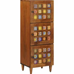 vidaXL Hoge kast Walnotenhout 40 x 33 x 110 cm Massief Mango Hout