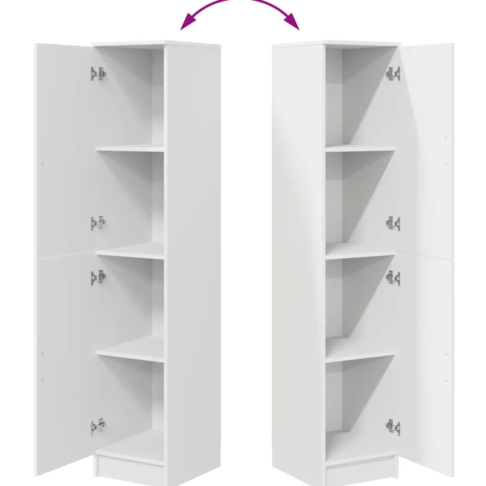 vidaXL Hoge kast Wit 35 x 39 x 168 cm