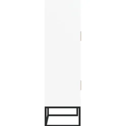 vidaXL Hoge kast 70x35x125 cm bewerkt hout wit