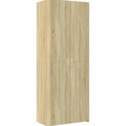 vidaXL Hoge kast 70x42,5x185 cm bewerkt hout sonoma eikenkleurig