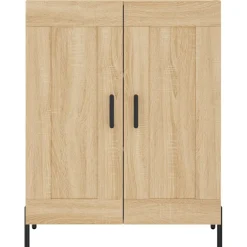 vidaXL Hoge kast 69,5x34x180 cm bewerkt hout sonoma eikenkleurig