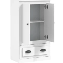 vidaXL Hoge kast 60x35,5x103,5 cm bewerkt hout wit