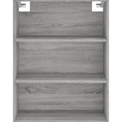 vidaXL Hoge kast 69,5x34x180 cm bewerkt hout grijs sonoma eikenkleurig