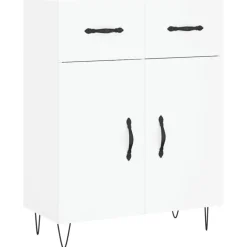 vidaXL Hoge kast 69,5x34x180 cm bewerkt hout wit
