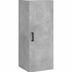 vidaXL Hoge kast 34,5x34x180 cm bewerkt hout betongrijs