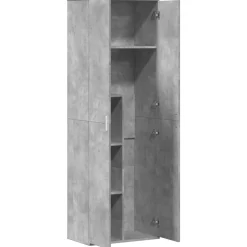 vidaXL Hoge kast 60x35x180 cm bewerkt hout betongrijs