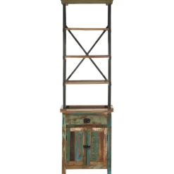 vidaXL Hoge kast 55x30x180 cm massief gerecycled hout