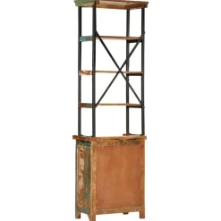 vidaXL Hoge kast 55x30x180 cm massief gerecycled hout