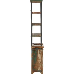 vidaXL Hoge kast 55x30x180 cm massief gerecycled hout