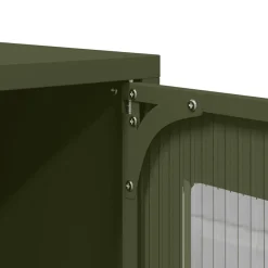 vidaXL Hoge kast 68x39x107 cm staal olijfgroen