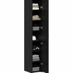 vidaXL Hoge kast Zwart Eiken 30 x 42,5 x 185 cm