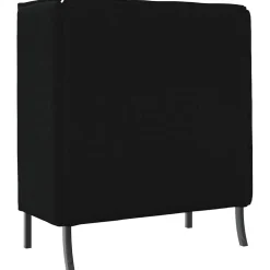vidaXL Hoge Rug Bank 101cm Zwart Stof