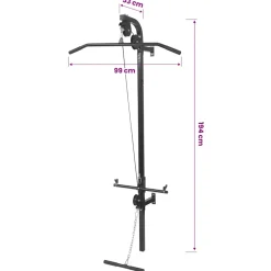 vidaXL Home gym met 2 katrollen wandgemonteerd