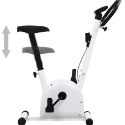 vidaXL Hometrainer met bandweerstand wit