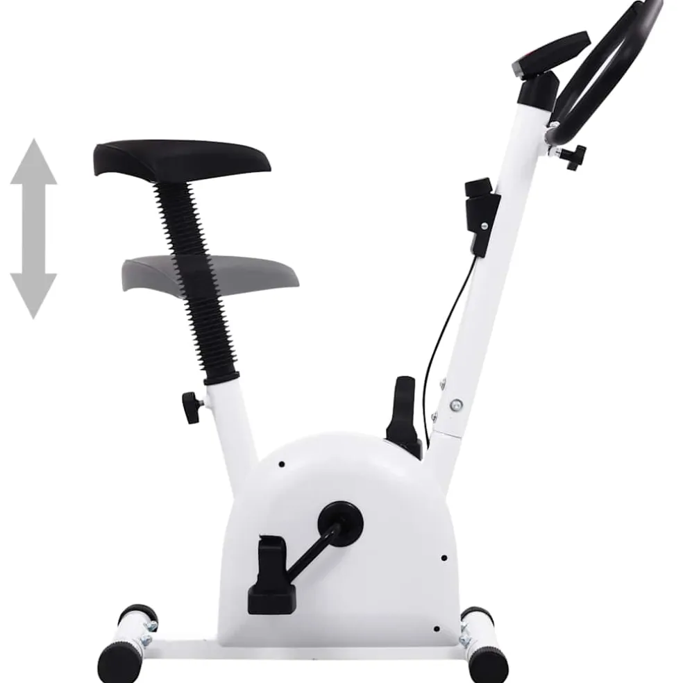 vidaXL Hometrainer met bandweerstand wit