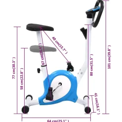 vidaXL Hometrainer met bandweerstand blauw