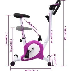 vidaXL Hometrainer met bandweerstand paars