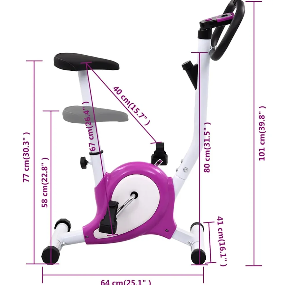 vidaXL Hometrainer met bandweerstand paars