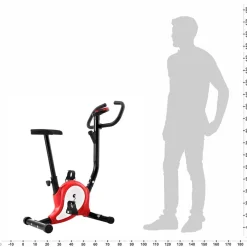 vidaXL Hometrainer met bandweerstand rood