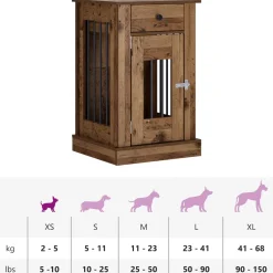 vidaXL Hond Bench Meubel Oud hout 50 x 47,5 x 80 cm Bewerkt hout