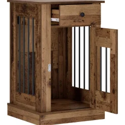 vidaXL Hond Bench Meubel Oud hout 50 x 47,5 x 80 cm Bewerkt hout