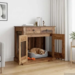 vidaXL Hond Bench Meubel Oud hout 90 x 47,5 x 80 cm Bewerkt hout