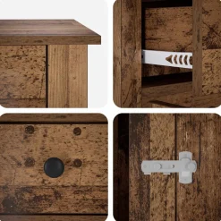 vidaXL Hond Bench Meubel Oud hout 90 x 47,5 x 80 cm Bewerkt hout