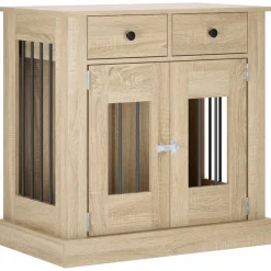 vidaXL Hond Bench Meubel Sonoma Eiken 80 x 47,5 x 80 cm Bewerkt hout