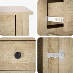 vidaXL Hond Bench Meubel Sonoma Eiken 80 x 47,5 x 80 cm Bewerkt hout