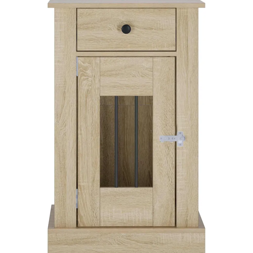 vidaXL Hond Bench Meubel Sonoma Eiken 50 x 47,5 x 80 cm Bewerkt hout