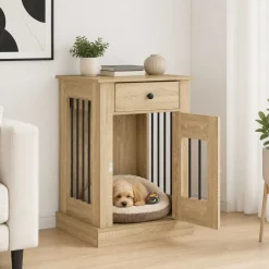 vidaXL Hond Bench Meubel Sonoma Eiken 50 x 47,5 x 80 cm Bewerkt hout