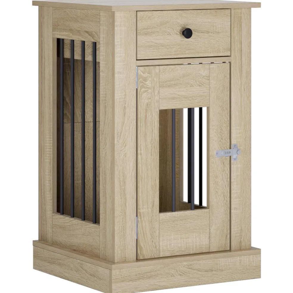 vidaXL Hond Bench Meubel Sonoma Eiken 50 x 47,5 x 80 cm Bewerkt hout