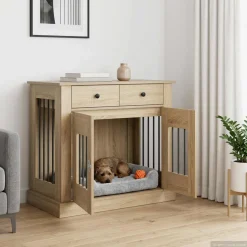 vidaXL Hond Bench Meubel Sonoma Eiken 90 x 47,5 x 80 cm Bewerkt hout