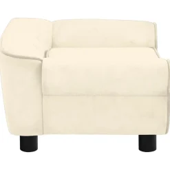 vidaXL Hondenbank 72x45x30 cm pluche crèmekleurig