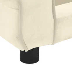 vidaXL Hondenbank 72x45x30 cm pluche crèmekleurig