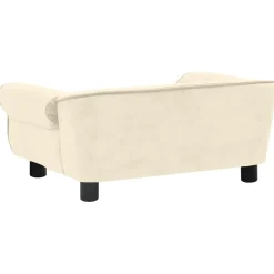 vidaXL Hondenbank 72x45x30 cm pluche crèmekleurig