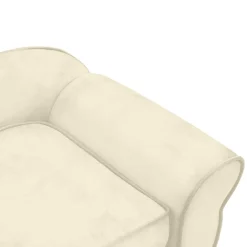 vidaXL Hondenbank 72x45x30 cm pluche crèmekleurig