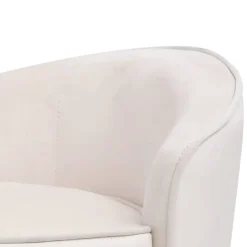 vidaXL Hondenbank 69x49x40 cm pluche en kunstleer crèmekleurig