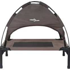 vidaXL Hondenbed Bruin 62 x 48 x 61 cm Staal
