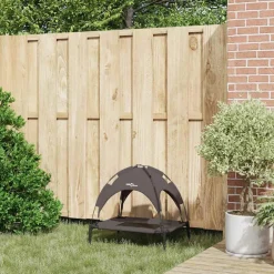 vidaXL Hondenbed Bruin 62 x 48 x 61 cm Staal