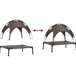 vidaXL Hondenbed Bruin 62 x 48 x 61 cm Staal