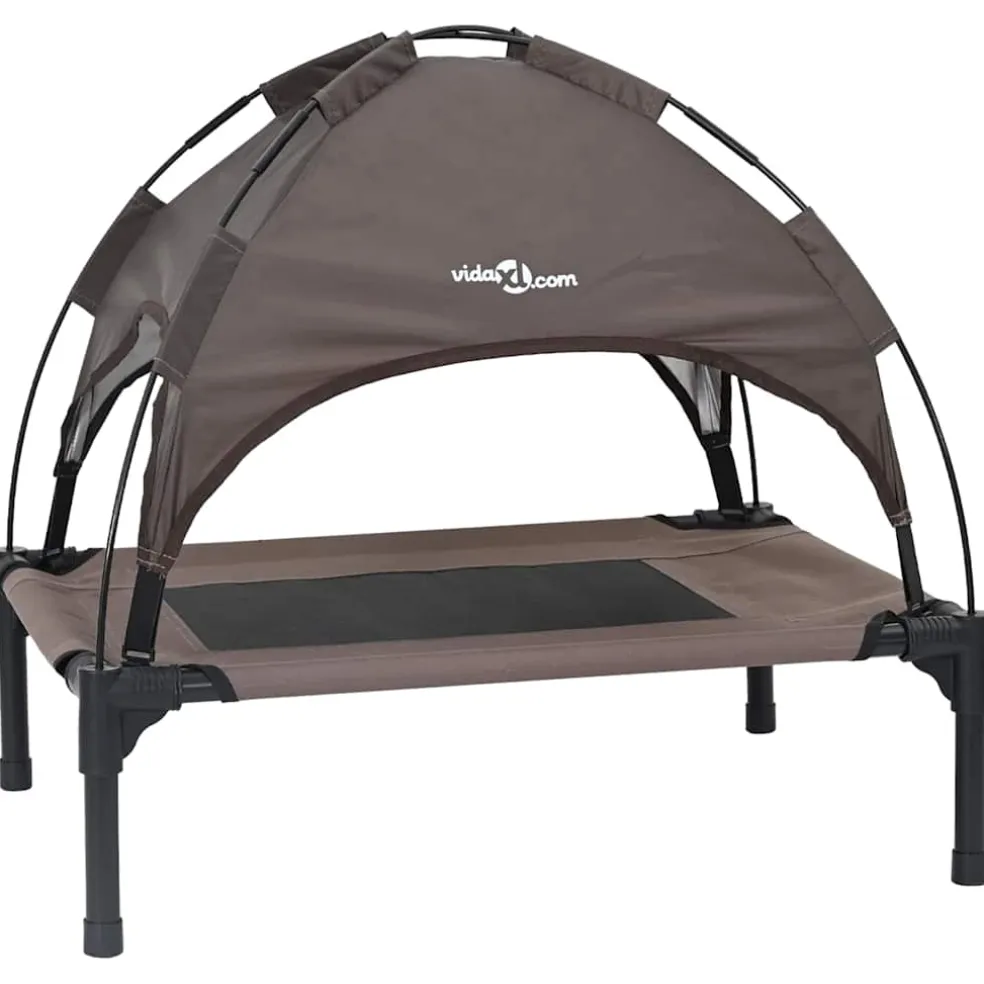 vidaXL Hondenbed Bruin 62 x 48 x 61 cm Staal