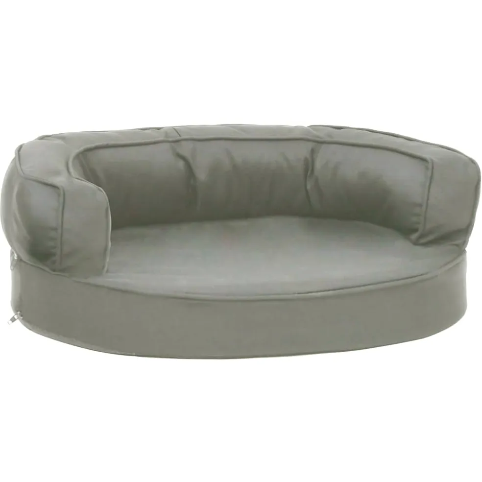 vidaXL Hondenbed ergonomisch linnen-look 60x42 cm grijs