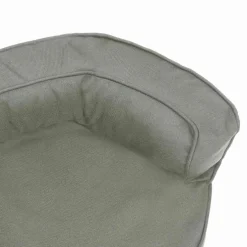 vidaXL Hondenbed ergonomisch linnen-look 60x42 cm grijs