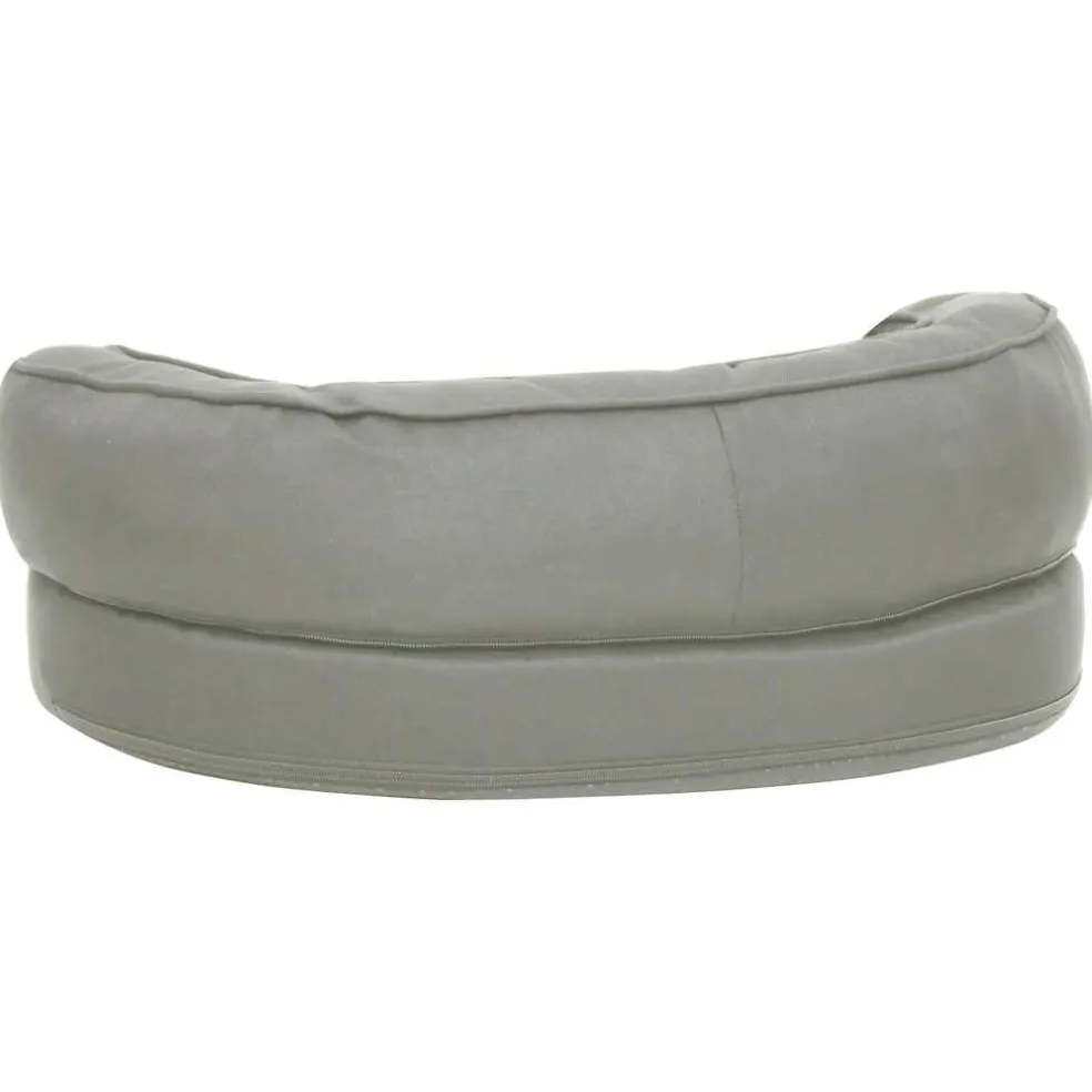 vidaXL Hondenbed ergonomisch linnen-look 60x42 cm grijs