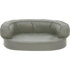 vidaXL Hondenbed ergonomisch linnen-look 60x42 cm grijs