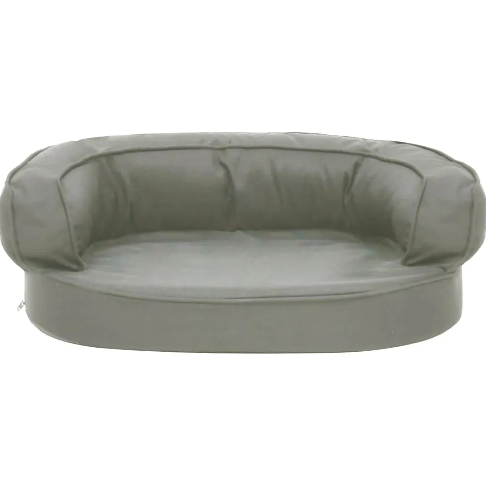 vidaXL Hondenbed ergonomisch linnen-look 60x42 cm grijs